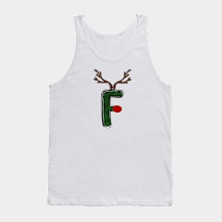 Letter F - Christmas Letter Tank Top